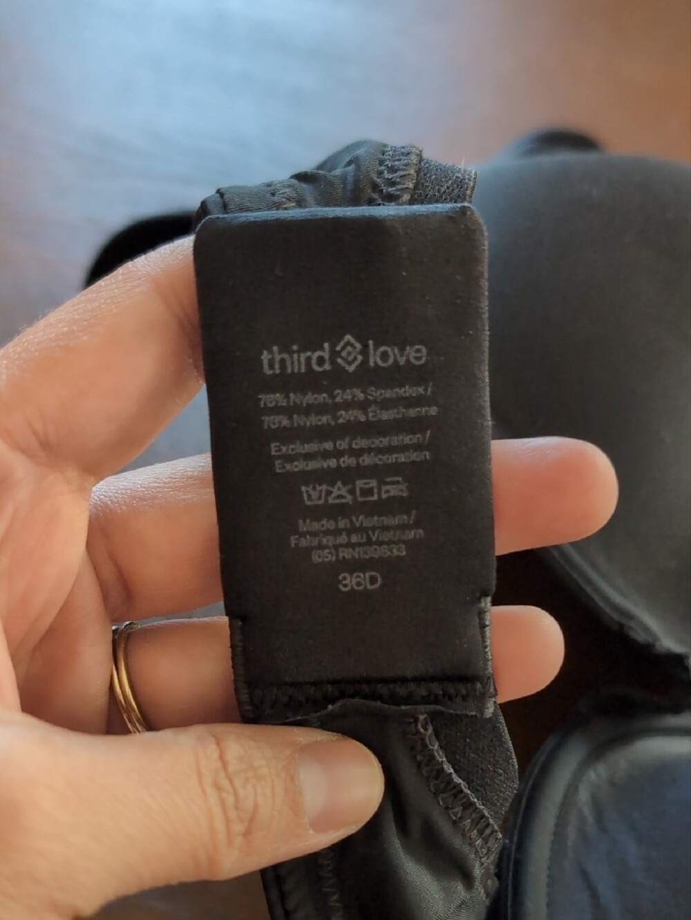 ThirdLove - 24/7 Classic Perfect Coverage Black Bra - 36D - Picture 2 of 4